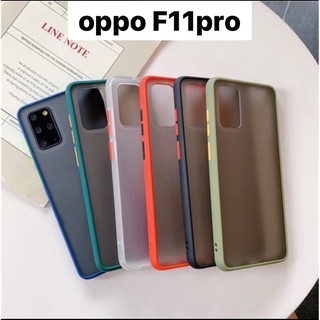 🇹🇭[ส่งจากไทย] เคสกันกระแทก ปุ่มสีผิวด้าน Case OPPO F11pro ขอบนิ่มหลังแข็ง