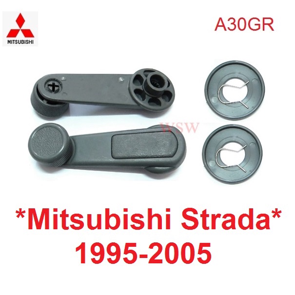 1คู่ ที่ปรับกระจก มือหมุนกระจก สีเทา MITSUBISHI STRADA 1995 - 2005 มิตซูบิชิ สตราด้า สะตาด้า มือปรับกระจก ที่หมุนกระจก