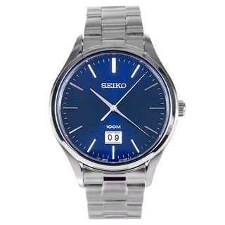 Seiko Blue Dial Mens Watch Blue/Silver Stainless Strap SUR021P1