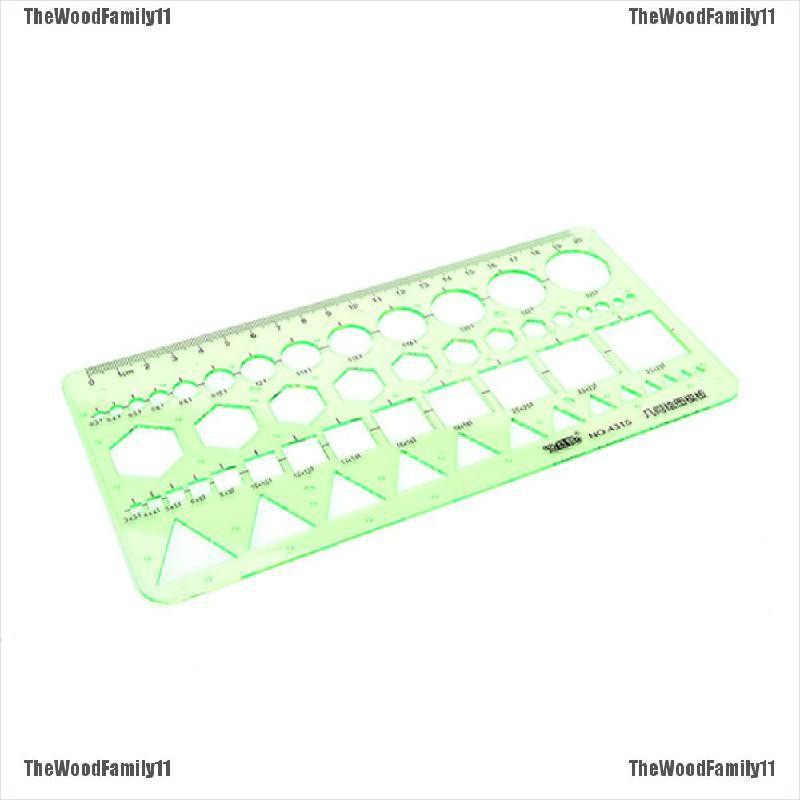 THF Plastic Circles Squares Hexagons Geometric Template Ruler Stencil ...