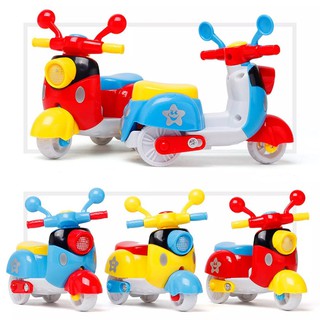 เวสป้า  Mini Motorcycle Toy Pull Back Diecast Motorcycle