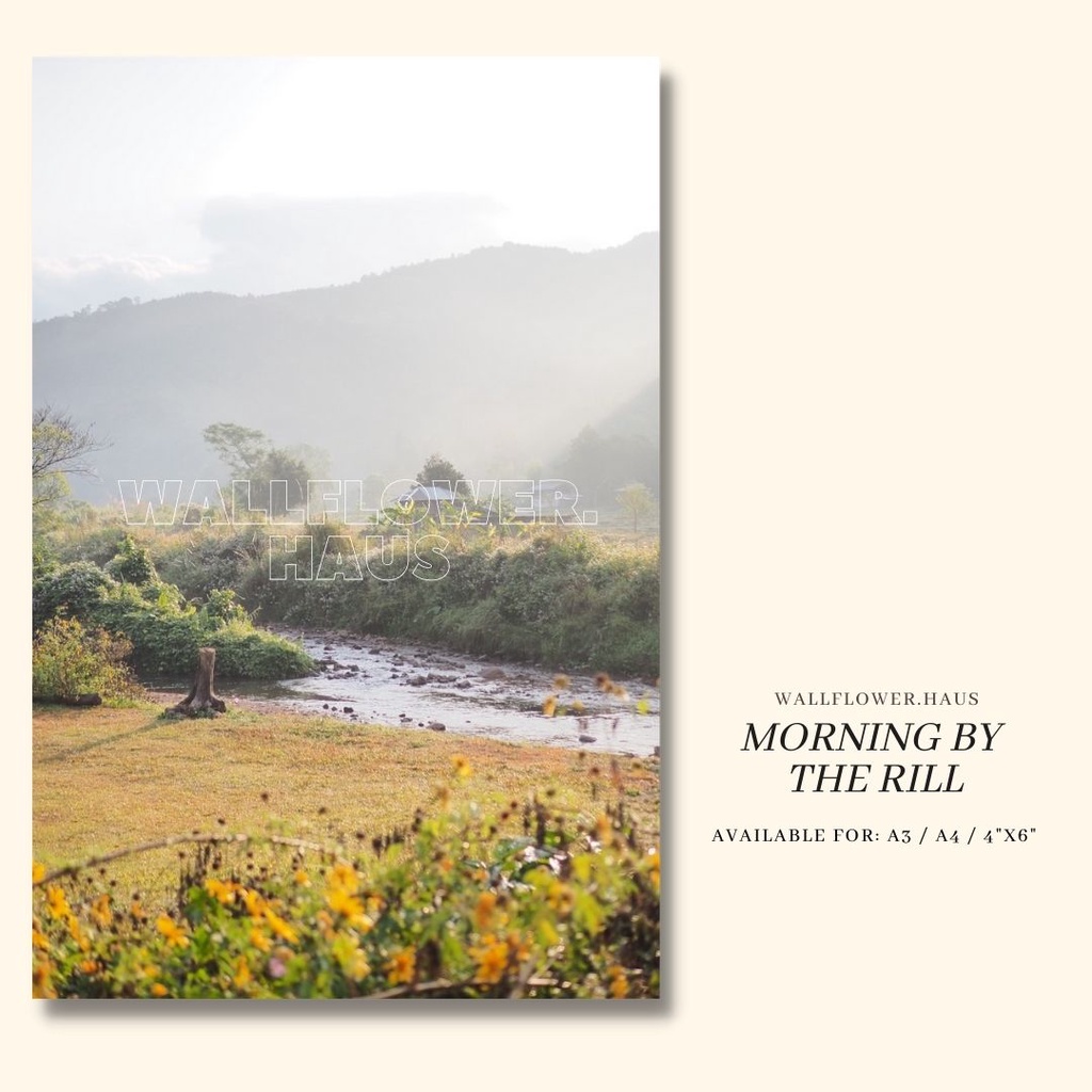 โปสเตอร์ โปสการ์ดแต่งห้อง A3/A4/4”x6” “NN06-MBTR" แต่งห้องโทนธรรมชาติ คุณภาพดี - wallflower.hau