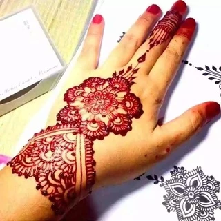 เฮนน่า (1กรวย) สีแดง เพ้นมือ GOLECHA,HENNA,CHERRY Black Pink Maroon