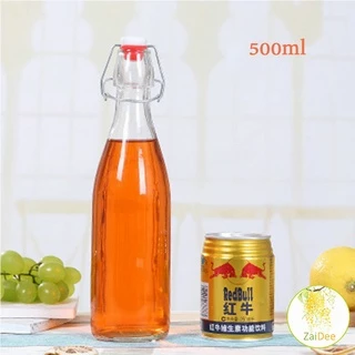 [A649] ขวดแก้วสุญญากาศพร้อมฝา เก็บน้ำ ขอเหลว ขวดสูญญากาศ ขวดแก้วกลม Sealed glass bottle