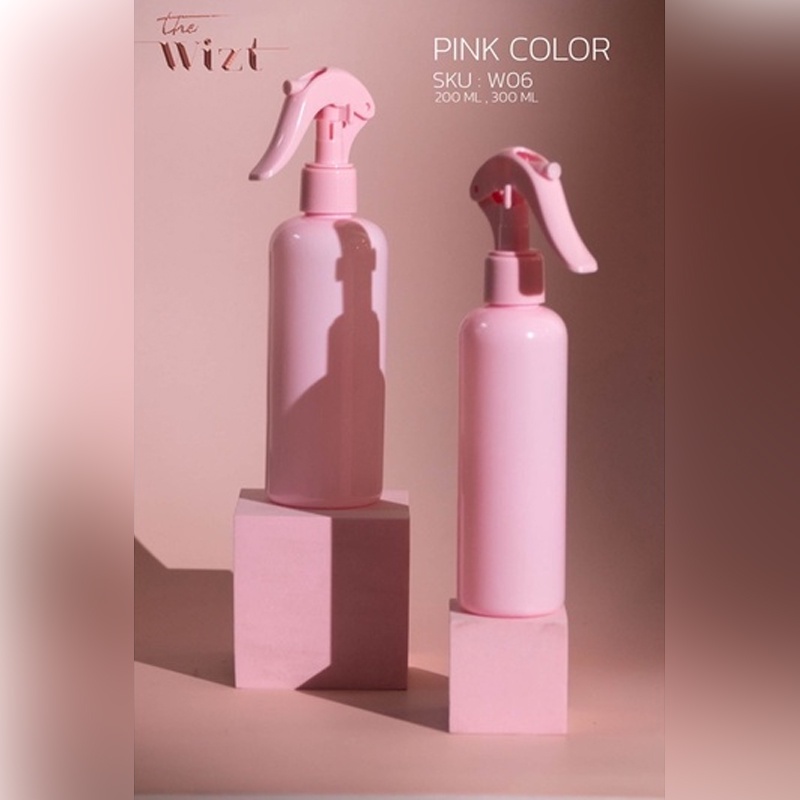 the wizt : ขวดสเปรย์ฟ็อกกี้ ขวดสีชมพู W06 ขนาด 200ml และ 300ml