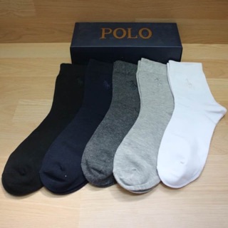 ถุงเท้า Polo พร้อมส่ง กล่อง มี่5คู่