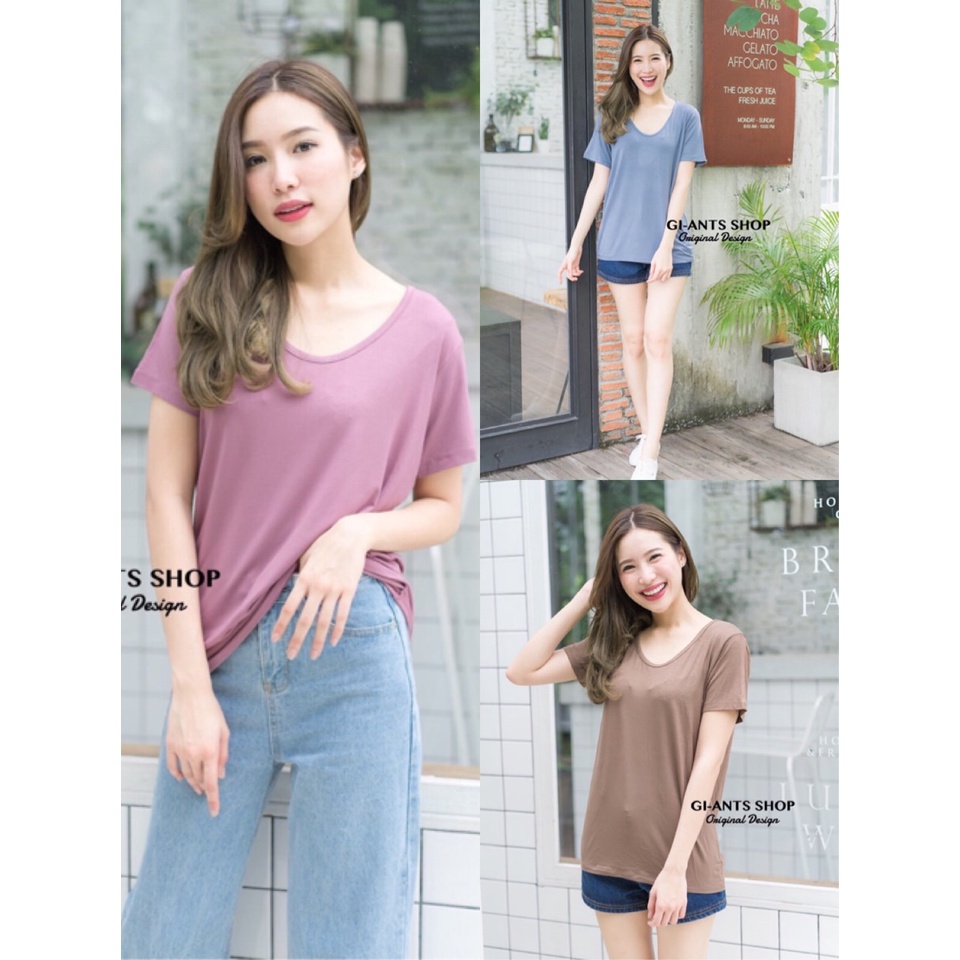 งานป้าย GI-ANTS 🍒 อก 38-40 นิ้ว เสื้อเรย่อน คอยูกุ๊น