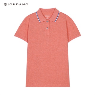 GIORDANO เสื้อโปโลผู้หญิง Womens Contrast-colored Slim Polo 05311018