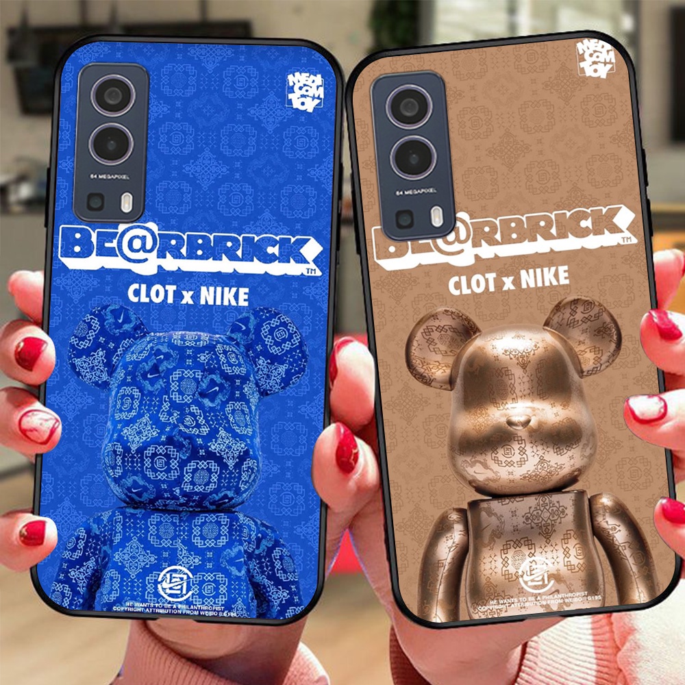 เคสโทรศัพท์ Vivo y72 5g พิมพ์ลายหมี kaws be@rbrick clot x nike