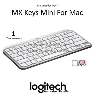 Logitech MX Keys Mini Wireless Keyboard For Mac คีย์บอร์ดแป้นภาษาอังกฤษสำหรับ Mac ของแท้ ประกันศูนย์ 1ปี