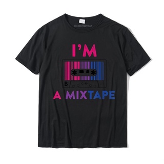 เสื้อยืดผ้าฝ้าย พิมพ์ลายธงชาติเลสเบี้ยนเกย์ LGBT Im A Mixtape Bisexual Pride สําหรับผู้ชายS-5XL