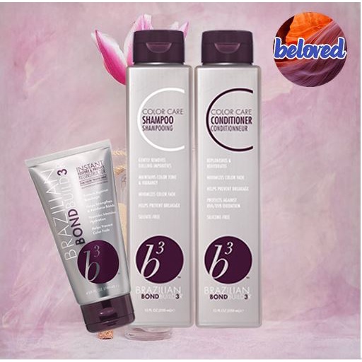 b3 Brazilian BondBuilder Color Care Shampoo/Conditioner/Instant Restore & Protect Reconstructor 350/