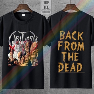 เสื้อยืดผ้าฝ้าย พร้อมส่ง เสื้อยืดแขนสั้น พิมพ์ลาย Obituary Back From The Dead Emo Punk S Rock Hippie Over Swees หลากสี ส