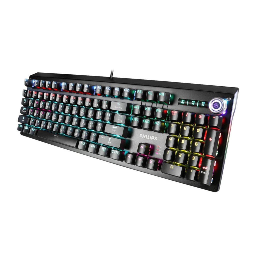 Philips SPK8601 RGB Gaming Keyboard Mechanical RED Switch คีย์บอร์ดเกมมิ่ง