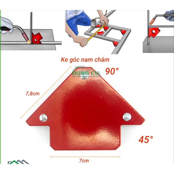 มุมแม่เหล็ก 75LBS WELDED CORNER 45, 90, 135 SUCTION HOLDS 33KG