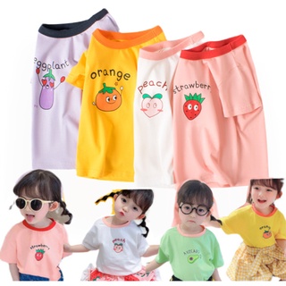 เสื้อผ้าเด็กผู้หญิง แขนสั้น เสื้อยืด สไตล์ฤดูร้อน เสื้อผ้าแฟ…