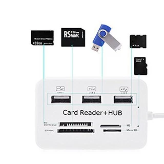 Micro USB Hub Combo 2.0 3 Ports Card Reader High Speed Multi USB Splitter Hub USB Combo All In One for PC Computer