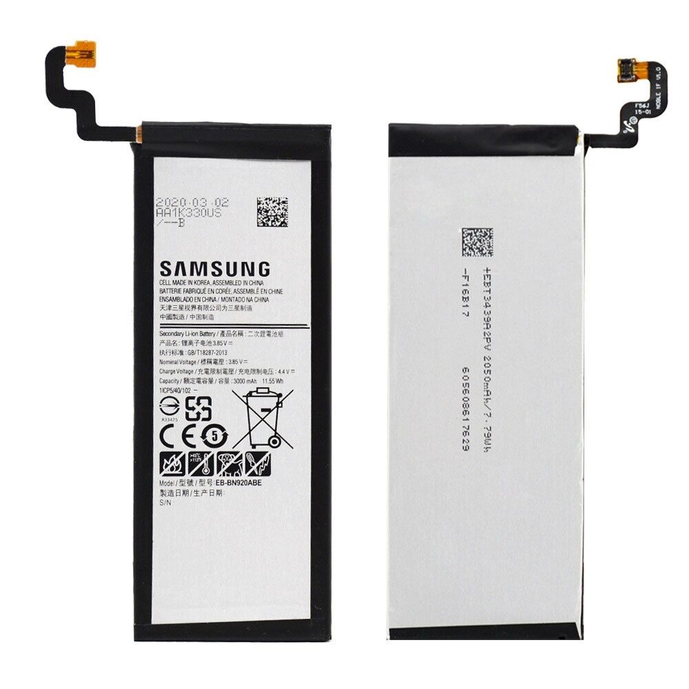 Samsung แบตเตอรี่ Galaxy Note 5 SM-N9208 Note5 N9208 N9200 N920t N920c ของแท้ EB-BN920ABE 3000 mAh