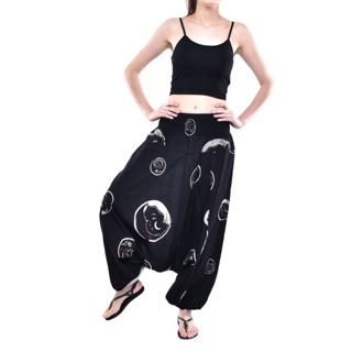 Harem pants กางเกงม้งเด็กดอย (Unisex) กางเกงม้งยาว กางเกงผ้าฝ้าย