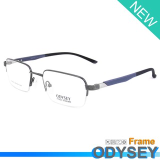 Odysey แว่นตา รุ่น 4284 C-3 สีเทา กรอบเซาะร่อง ขาสปริง วัสดุ สแตนเลส สตีล (สำหรับตัดเลนส์) กรอบแว่นตา Eyeglasses