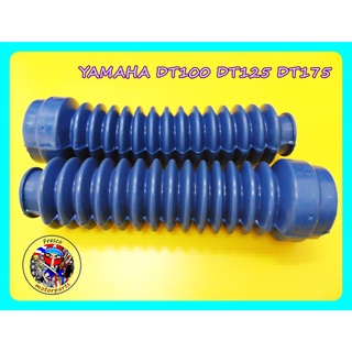 ยางหุ้มโช๊ค YAMAHA DT100 DT125 DT175 FRONT สีฟ้า Fork Boot rubber BLUE