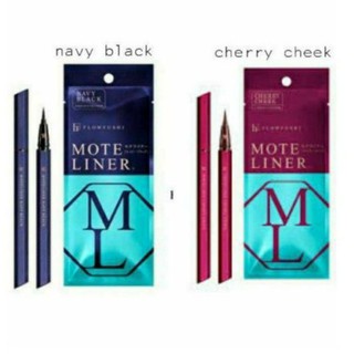 FLOWFUSHI Mote Liner liquid eyeliner (navy black or cherry cheek)