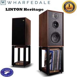 Wharfedale Linton Heritage + Stand Pair (Mahogany)