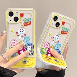 เคสโทรศัพท์มือถือ TPU กันกระแทก ลายน่ารัก พร้อมขาตั้ง สําหรับ IPhone 11 12 13 Pro MAX X XS XR MAX 8 7 Plus 6 6S