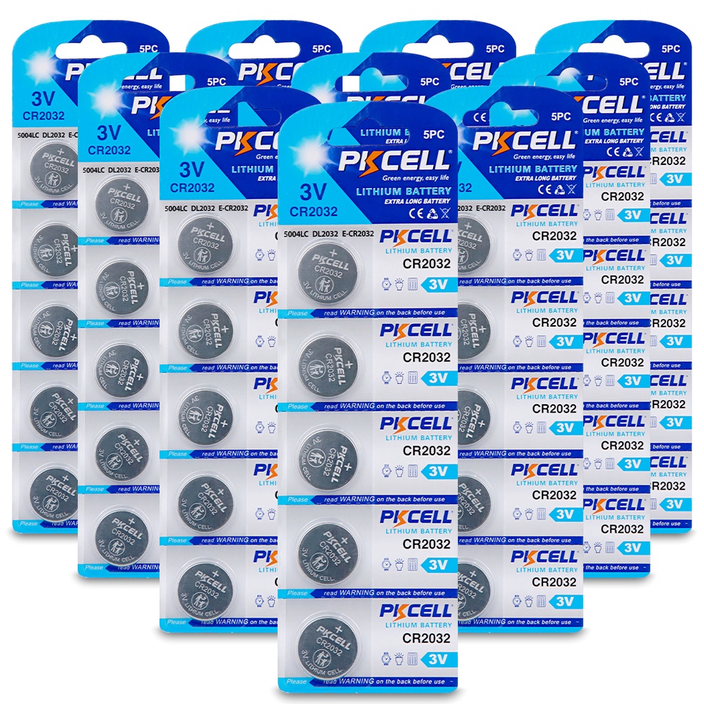 60Pcs 12Cards 2032 CR2032 DL2032 Cr 2032 3V 210mAh Lithium Button Coin Battery For Watch Toy