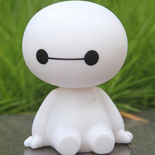 ตุ๊กตาหุ่นยนต์ Baymax เขย่าหัวได้ น่ารัก เครื่องประดับ สําหรับตกแต่งภายในรถยนต์