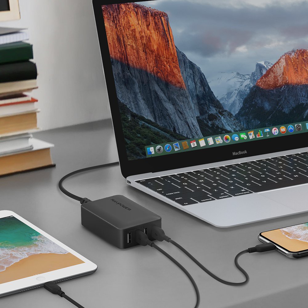 RAVPower USB Charging แบรนด์ดังจากอเมริกามาแล้วจ้า❗️  RAVPower 4 Port USB travel charger detachable 