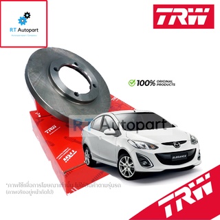 TRW (1แผ่น) จานดิสเบรกหน้า Mazda2 Elegant Demio ปี09-13 Ford Fiesta ปี10-16 / จานดิสเบรค จานเบรก Mazda 2 เฟียสต้า DF4966