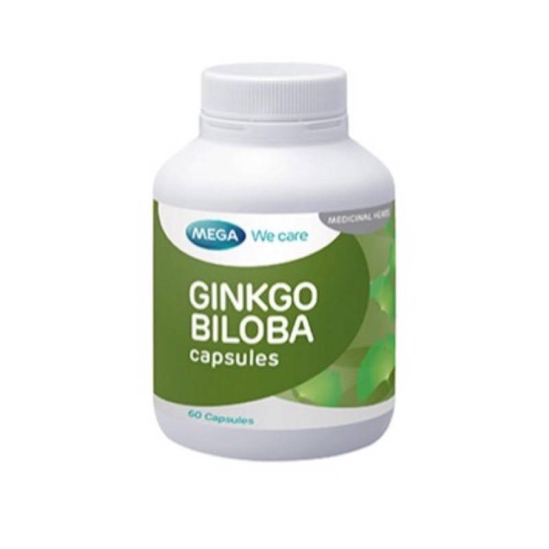 Mega Ginkgo Biloba สารสกัดจากใบแปะก๊วย 60 แคปซูล *สินค้าของแท้จากร้านยา*