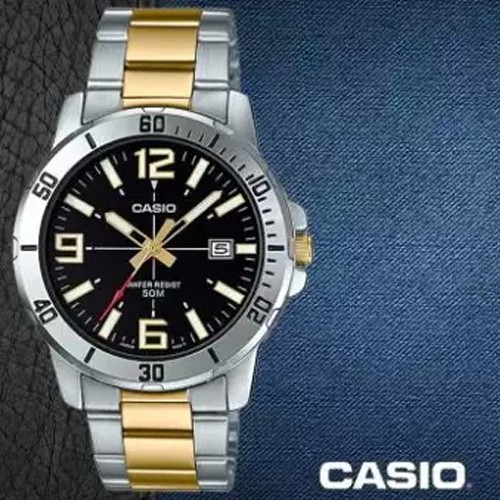 Casio Standard นาฬิกาข้อมือผู้ชาย สายแสตนเลส รุ่น MTP-VD01SGMTP-VD01SG ...