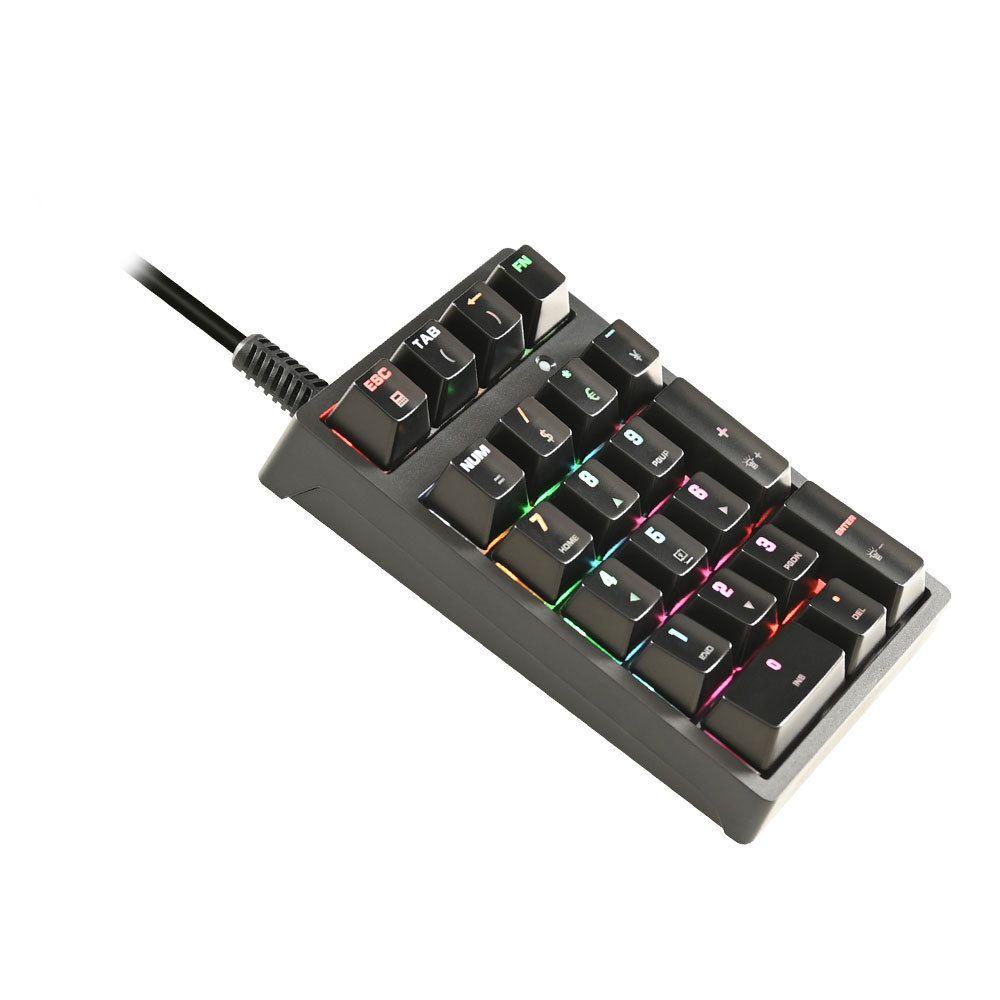 Qiuju แป้นตัวเลขแล็ปท็อป 21 คีย์ K21 Numpad