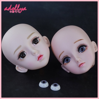 1/3 bjd หัวตุ๊กตา ไม่มีตัว แต่งหน้า ตุ๊กตา ของเล่น อุปกรณ์เสริม สําหรับเด็กผู้หญิง Adollya