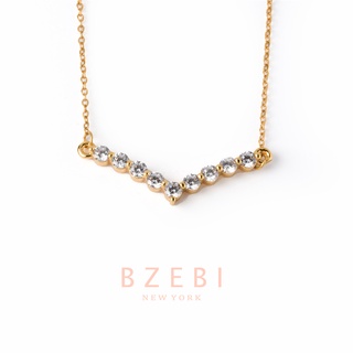 Bzebi สร้อยคอสเตนเลส ชุบทอง 18K ไม่ซีดจาง กันสนิม เครื่องประดับแฟชั่น สไตล์เกาหลี สําหรับผู้หญิง 1079n