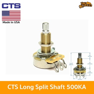 CTS Long Split Shaft 500KA Audio Taper