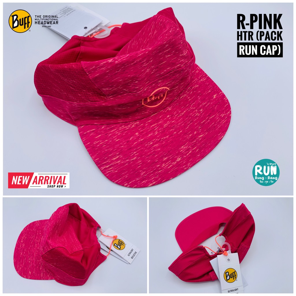 R-Pink Htr - Pack Run Cap BuFF  หมวกวิ่งกลางแจ้ง