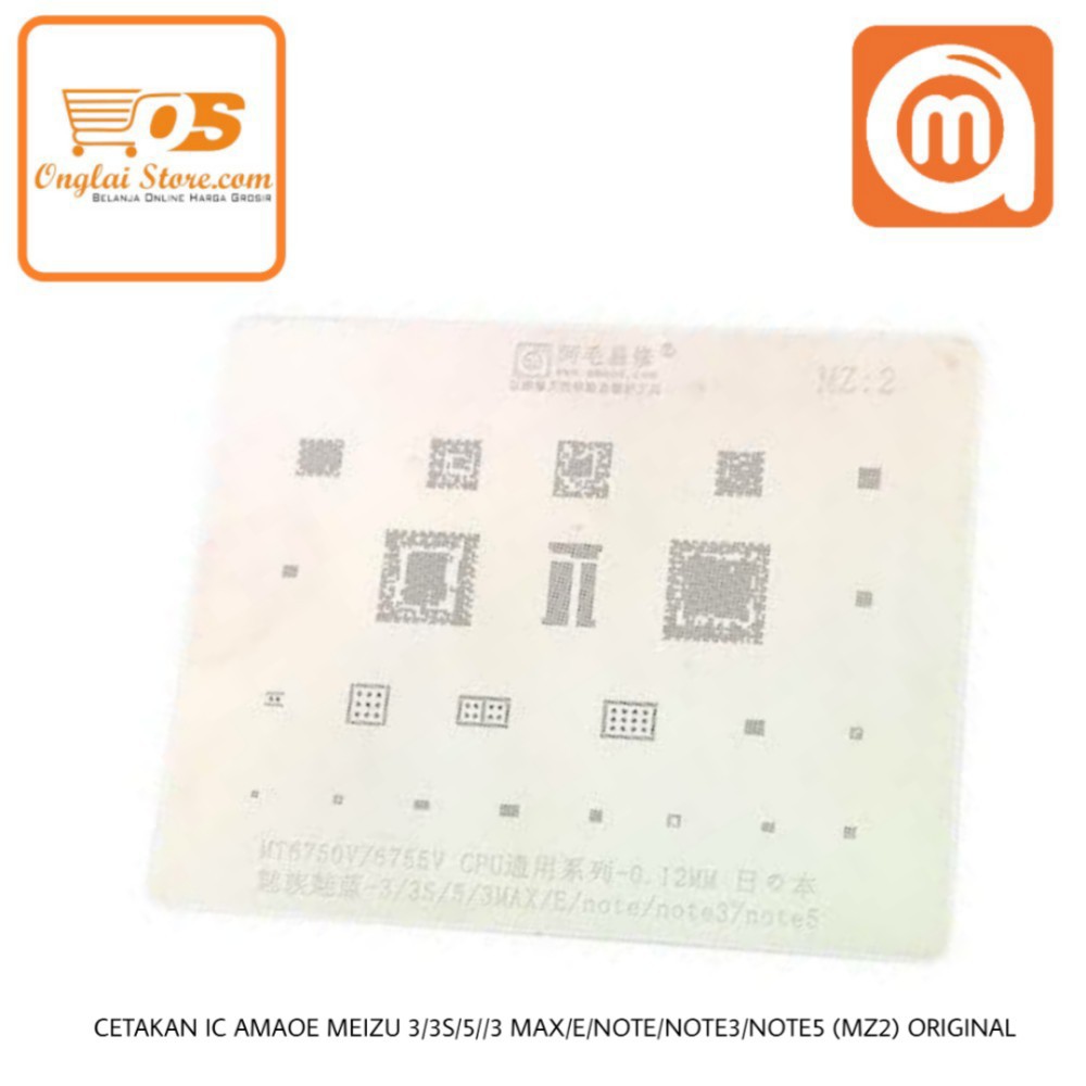 AMAOE Mzu3/3S/5/3MAX/E/NOTE/NOTE3/NOTE5 BGA IC MOLD (MZ2) MT6750V/67555V ต้นฉบับ