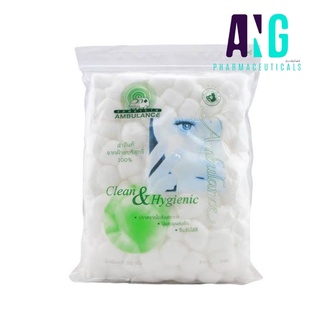 สำลีก้อน 100 กรัม ตรารถพยาบาล Cotton Balls 100 g Ambulance Brand