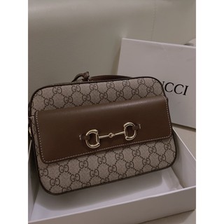 [พร้อมส่ง]กระเป๋าทรงGucciมีสายสะพายยาว+อุปกรณ์