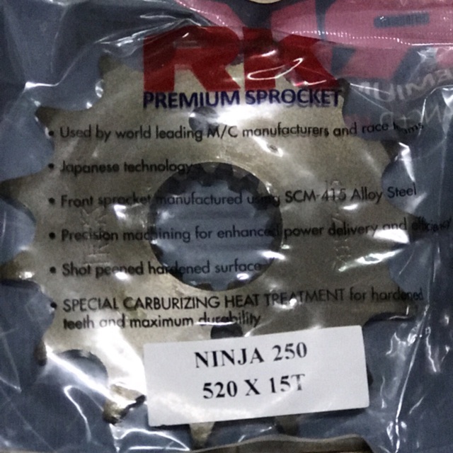 Kawasaki Ninja 250 / Z250 / Versys X 250 / ZX25R Rk Sprocket 520 X 15T