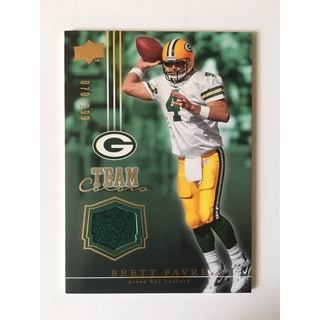 NFL Jersey Card Brett Favre, Drew Bledsoe การ์ดสะสม