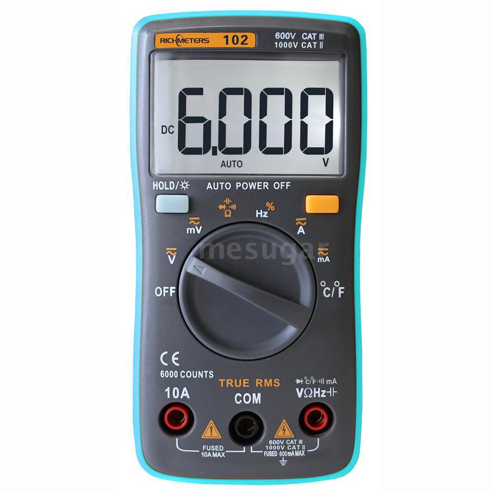 M&S RICHMETERS มัลติมิเตอร์ ชนิดดิจิตอล RM102 True-RMS DMM DC