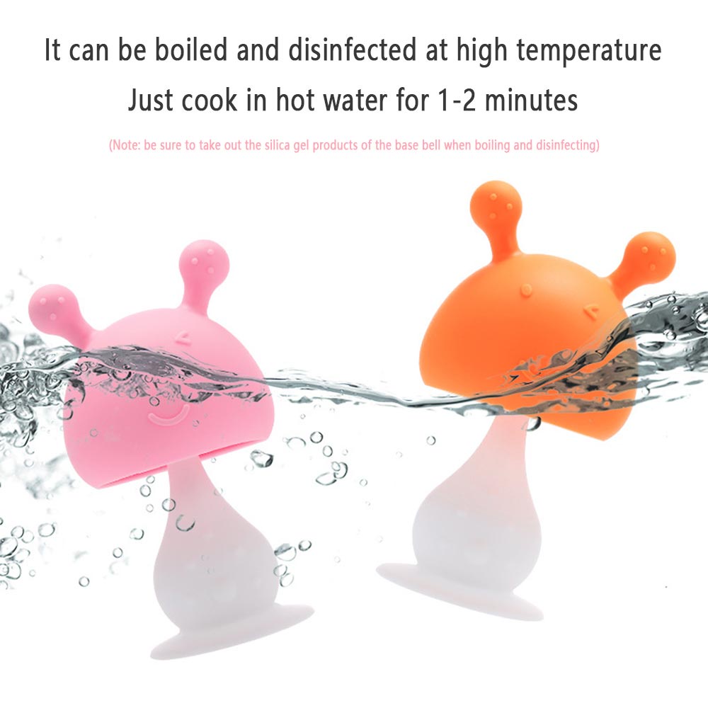 ยางกัดซิลิโคนเด็กยางกัดลายเห็ดนิ่มหัววัสดุความปลอดภัยสำหรับเด็กยางกัด - รูปที่ 2