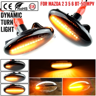 หลอดไฟเลี้ยวไดนามิก LED สําหรับ Mazda 2 Mazda 3 5 6 BT-50 MPV 2 ชิ้น