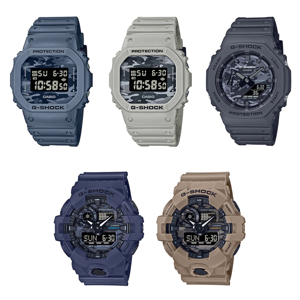 Casio G-Shock นาฬิกาข้อมือผู้ชาย รุ่น DW-5600CA,GA-2100CA (DW-5600CA-2,DW-5600CA-8,GA-2100CA-8A,GA-7