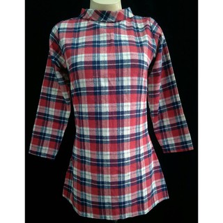เสื้อลายสก๊อต นำเข้า สไตล์เกาหลี