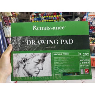 1เล่ม Renaissance สมุดวาดรูป กระดาษวาดเขียน Pad เรียบ R-202 15S 200G